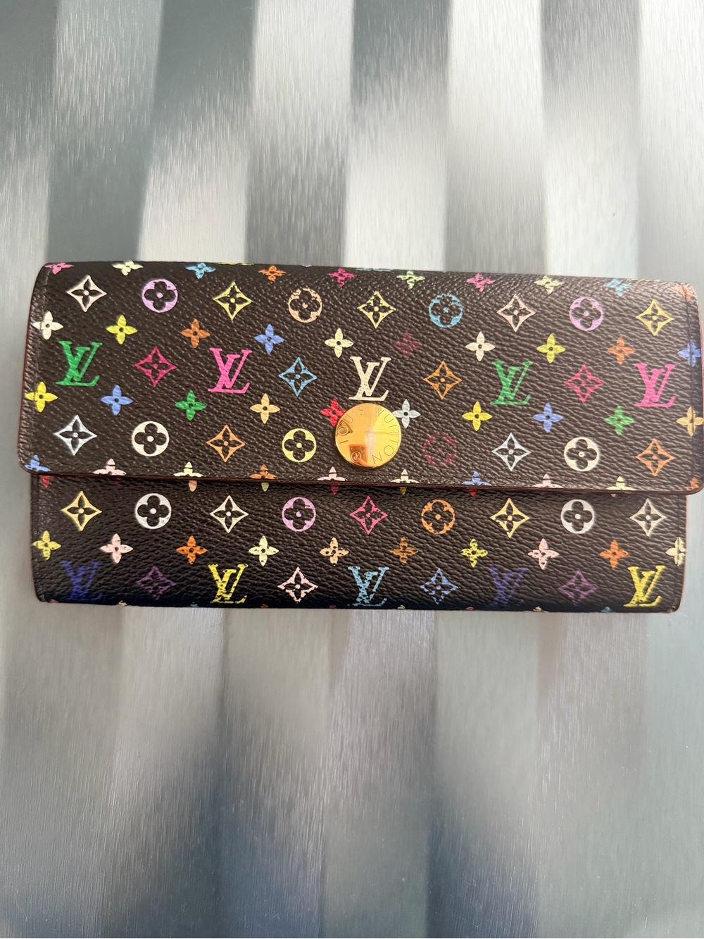 Louis Vuitton Brown Multicolor Monogram Continental Wallet interior pink - Picture 11 of 13